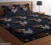 Coarse Glace cotton queen size double bedsheet, 90x90 inches, made in India